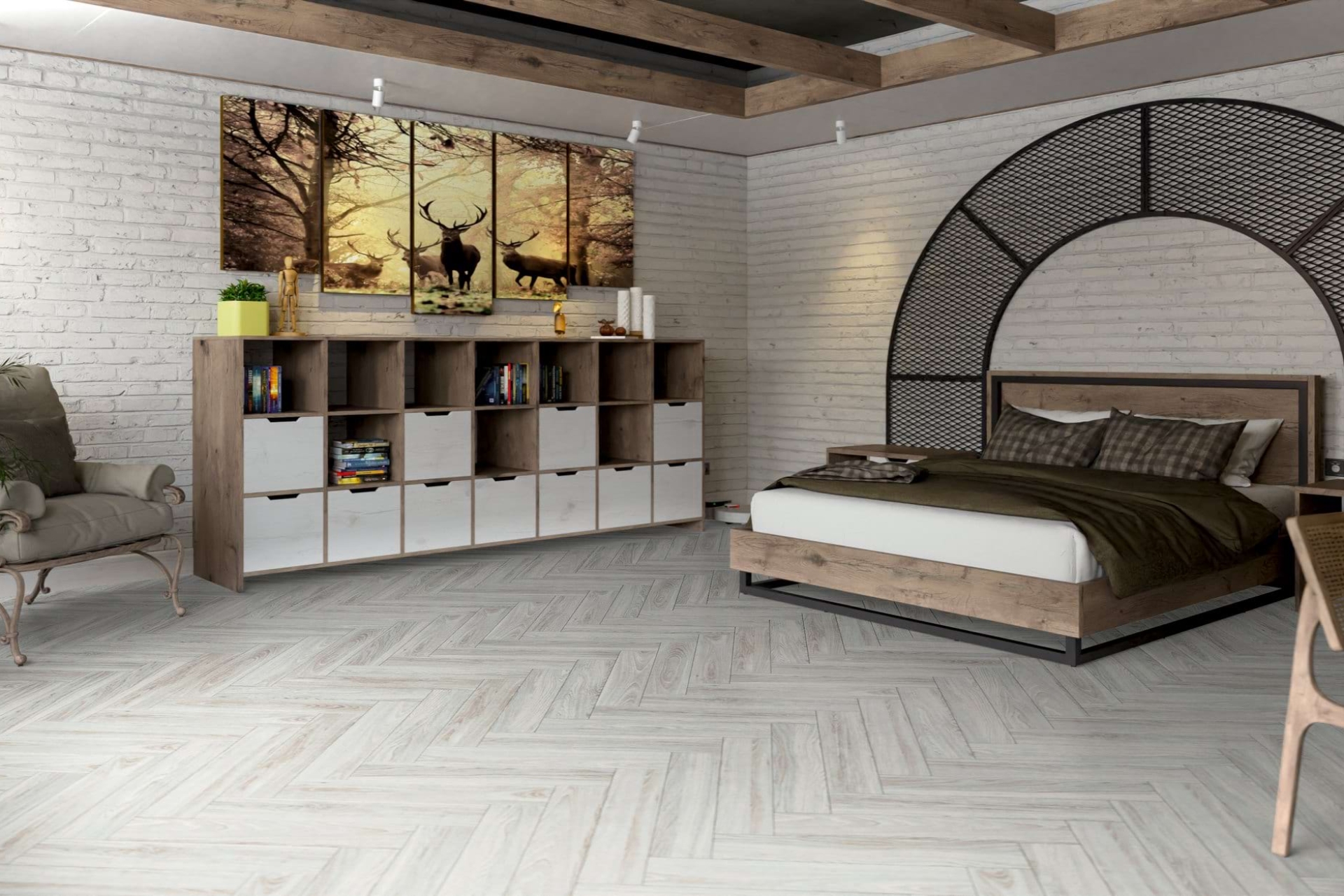 Инженерный паркет «Damy Floor» Ванильный (укладка елочкой) — купить в Находке