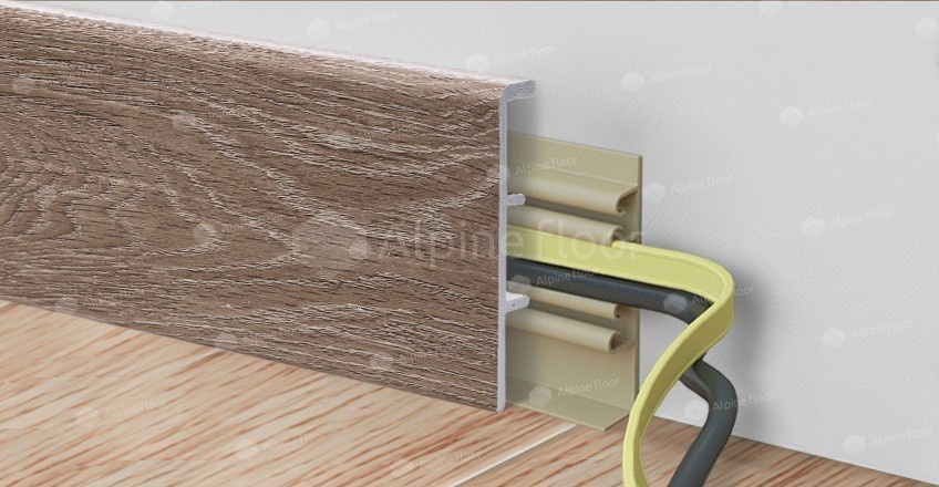 Напольный плинтус Rico Concept 80 Дуб каньон кремовый (2200*20*80 мм) — купить в Находке