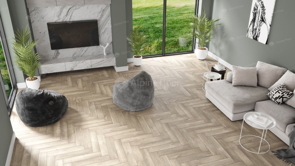 Виниловая плитка "Alpine Floor" Parquet LVT Дуб Натуральный Отбеленный (590*118*2,5 мм) — купить в Находке